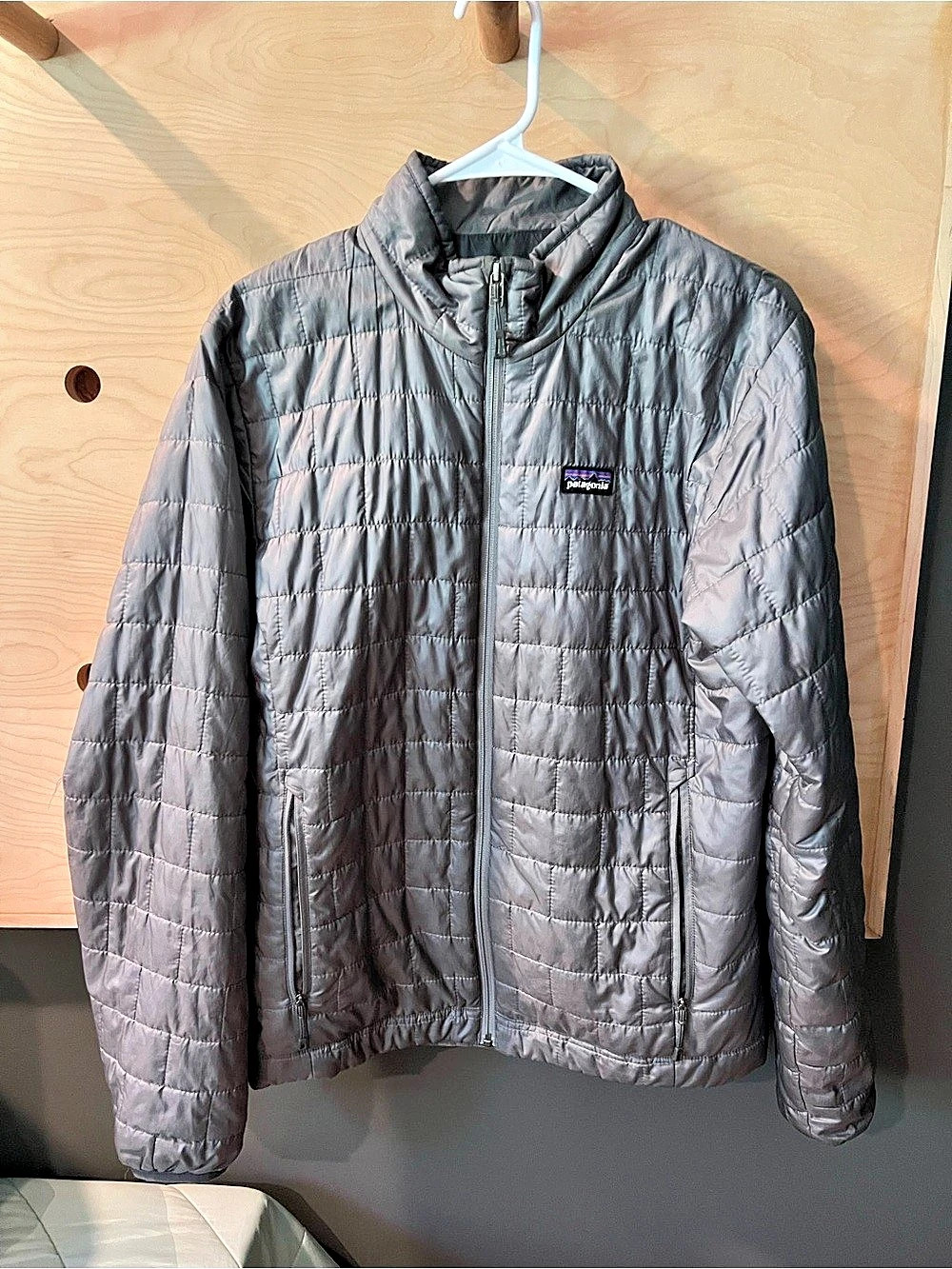 Patagonia Puff Jacket Quilted Gray Size Small